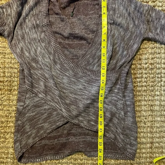 Express S Purple Knit Wrap Front Cross Sweater - Picture 7 of 8